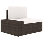 vidaXL Salon de jardin 10 Pièces avec coussins Marron Résine tressée