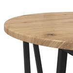 vidaXL Ensemble de tables d'appoint 2 Pièces Chêne artisanal et noir
