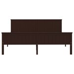 vidaXL Cadre de lit sans matelas marron foncé pin massif 200x200 cm