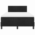 vidaXL Lit Box Spring avec Matelas & LED Noir 120x190 cm Velours