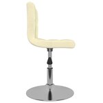 vidaXL Tabouret de bar pivotant Crème Tissu