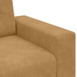 Canapé Loveseat vidaXL Marron 120 cm Velours