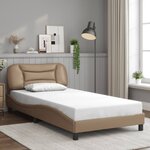 vidaXL Cadre de lit avec LED sans matelas Hvar cappuccino 100x200 cm