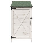 vidaXL Abri de jardin Blanc 59 5 x 56 x 113 5 cm Bois de Sapin Massif