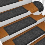 vidaXL Tapis d'escalier autocollants  30 pièces  65 x 21 x 4 cm  gris  bord rectangulaire
