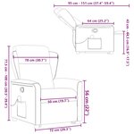 vidaXL Fauteuil de massage inclinable Gris foncé Tissu