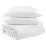vidaXL Ensemble de Duvet avec oreiller 3 pièces Blanc Plume de canard