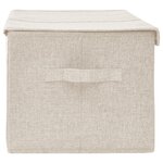 vidaXL Boîte de rangement Tissu 50x30x25 cm Crème