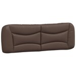 vidaXL Coussin de tête de lit marron 160 cm similicuir