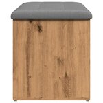 vidaXL Banc de rangement chêne artisanal 102x42x45cm bois d'ingénierie