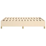 vidaXL Cadre de lit crème 140x190 cm tissu