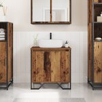 vidaXL Meuble de lavabo Vieux bois 60x35x50 cm en bois reconstitué