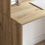 vidaXL Bureau chêne artisanal 102 x 50 x 124 cm Bois d'ingénierie