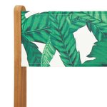 vidaXL Ensemble à manger de jardin 5 Pièces motif de feuilles tissu bois