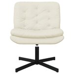 vidaXL Fauteuil relaxant pivotant Crème 63 x 75 x 76 cm Velours