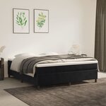 vidaXL Cadre de lit sans matelas noir 180x200 cm velours