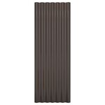 vidaXL Panneaux de toit 12 Pièces Acier enduit de poudre Marron 100x36 cm