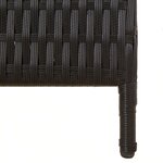 vidaXL Cloison de séparation 6 panneaux noir résine tressée