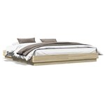 vidaXL Cadre de lit chêne sonoma 180x200 cm bois d'ingénierie