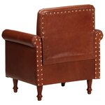 vidaXL Chaise cabriolet marron cuir véritable