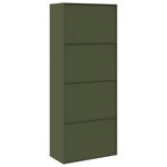 vidaXL Armoire de rangement 2 Pièces Vert olive 80 x 40 x 200 cm Acier