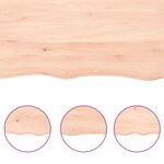 vidaXL Étagère murale 220x60x(2-6) cm bois de chêne massif non traité