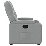 vidaXL Fauteuil inclinable Gris clair Tissu