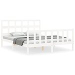 vidaXL Cadre de lit sans matelas blanc 160x200 cm bois de pin massif