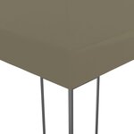 vidaXL Chapiteau avec guirlande lumineuse à LED 3x3 m Taupe