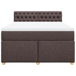 vidaXL Sommier à lattes de lit avec matelas Marron foncé 160x200 cm