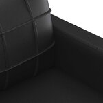 vidaXL Canapé à 3 places Noir 180 cm Similicuir
