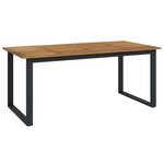 vidaXL Ensemble de salle à manger pour jardin 7 Pièces Noir