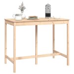 vidaXL Table de bar 140x80x110 cm Bois massif de pin