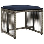 vidaXL Ensemble à manger de jardin 7 Pièces coussins gris résine tressée