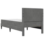 vidaXL Cadre de lit avec matelas Gris foncé 90 x 190 cm Velours
