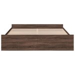 vidaXL Cadre de lit avec tiroirs chêne marron 200x200 cm