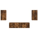 vidaXL Ensemble meuble TV 4 Pièces Chêne fumé Bois d'ingénierie