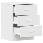 vidaXL Tables de chevet 2 Pièces Blanc 38x35x56 cm Bois d'ingénierie