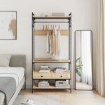 VidaXL Armoire à tiroirs chêne sonoma 89x39x184 5 cm bois d'ingénierie