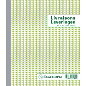 Manifold Livraisons 21x18cm 50 Feuillets Double Autocopiant - Billingue - Blanc - X 10 - Exacompta