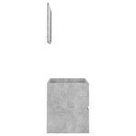 vidaXL Ensemble de meubles de salle de bain 2 Pièces gris béton