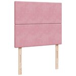 vidaXL Sommier à lattes de lit avec matelas Rose 120x200 cm Velours