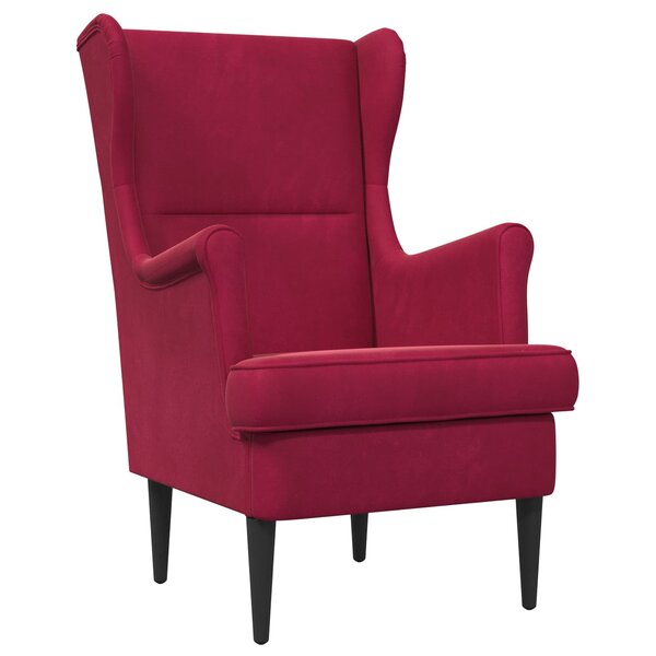 vidaXL Fauteuil Bordeaux Velours