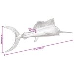 vidaXL Sculpture Argent 91 x 8 x 26 cm Aluminium