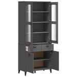 vidaXL Buffet VIKEN gris anthracite 80x40x190 cm bois massif de pin