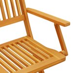 vidaXL Ensemble de bistro pliable 3 Pièces bois d'acacia solide