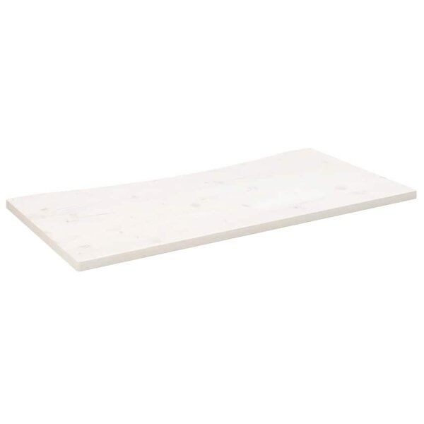 vidaXL Dessus de bureau blanc 110x55x2 5 cm bois massif de pin