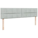 VidaXL Cadre de lit ottoman avec matelas gris clair 200x200 cm velours