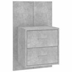 vidaXL Tête de lit avec armoires Gris béton Bois d'ingénierie