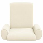 vidaXL Fauteuil de sol ajustable Crème Velours grainé